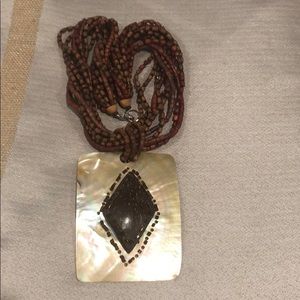 Hand made accessory natural mother purl